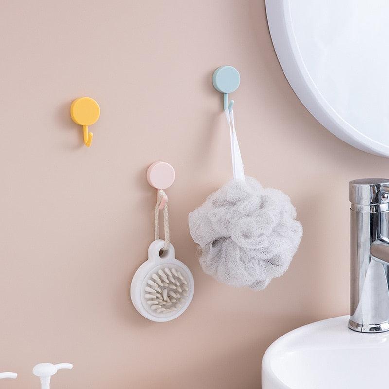 No-Drill Self-Adhesive Wall Hooks – 10 Pack | Multiple Colors