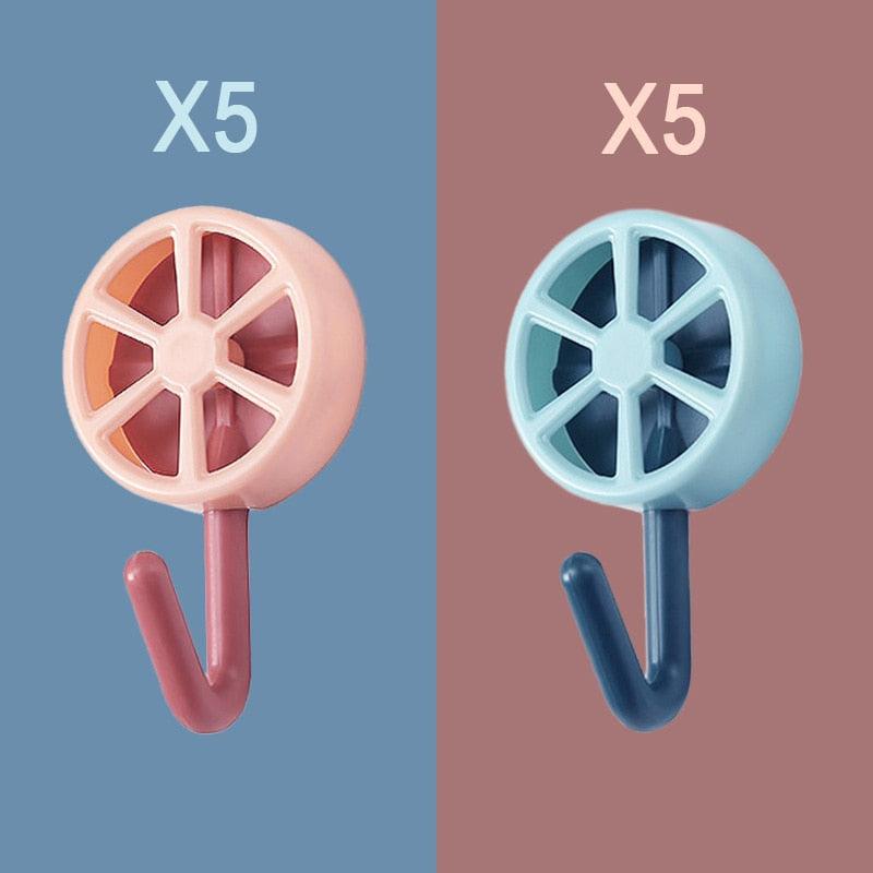 No-Drill Self-Adhesive Wall Hooks – 10 Pack | Multiple Colors
