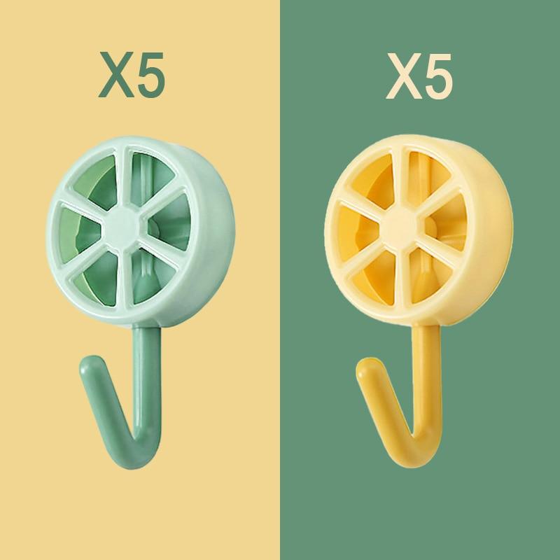 No-Drill Self-Adhesive Wall Hooks – 10 Pack | Multiple Colors