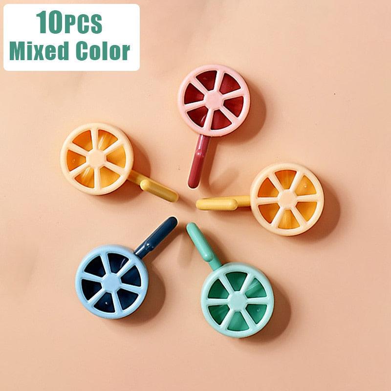 No-Drill Self-Adhesive Wall Hooks – 10 Pack | Multiple Colors