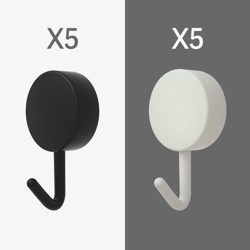 No-Drill Self-Adhesive Wall Hooks – 10 Pack | Multiple Colors
