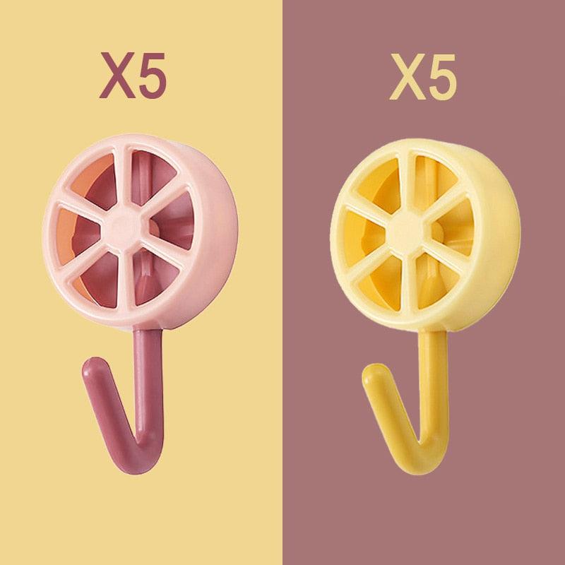 No-Drill Self-Adhesive Wall Hooks – 10 Pack | Multiple Colors