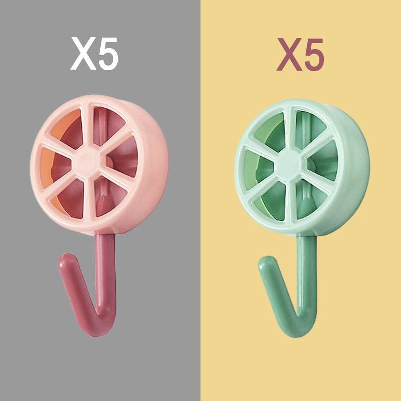 No-Drill Self-Adhesive Wall Hooks – 10 Pack | Multiple Colors