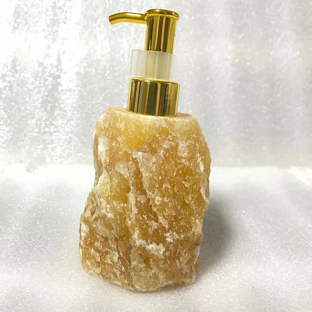 Natural Crystal Stone Soap Dispenser – 30ml Luxury Bathroom Accessory