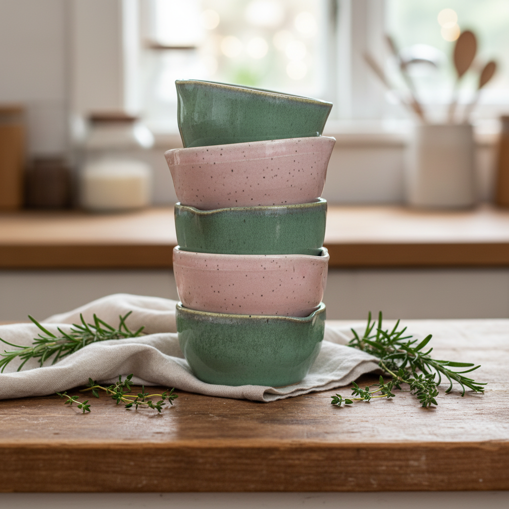 Handcrafted Heart-Shaped Matcha Bowl