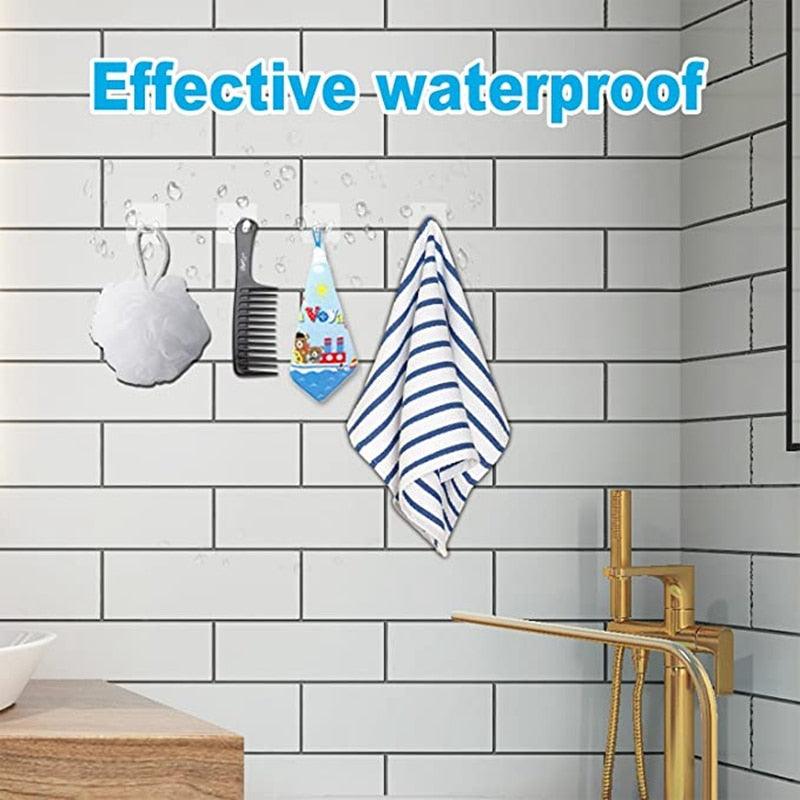 Adhesive Wall Hooks – Transparent Plug & Cord Holders | 5, 10 or 20 Pack