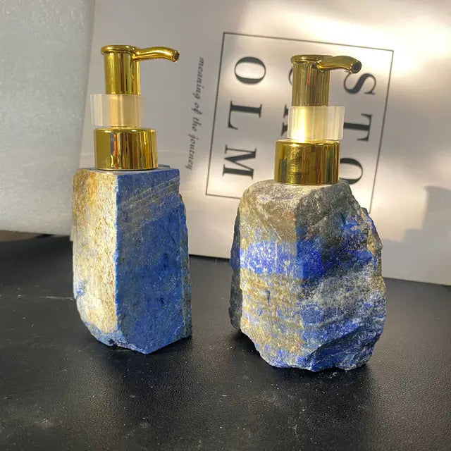Natural Crystal Stone Soap Dispenser – 30ml Luxury Bathroom Accessory