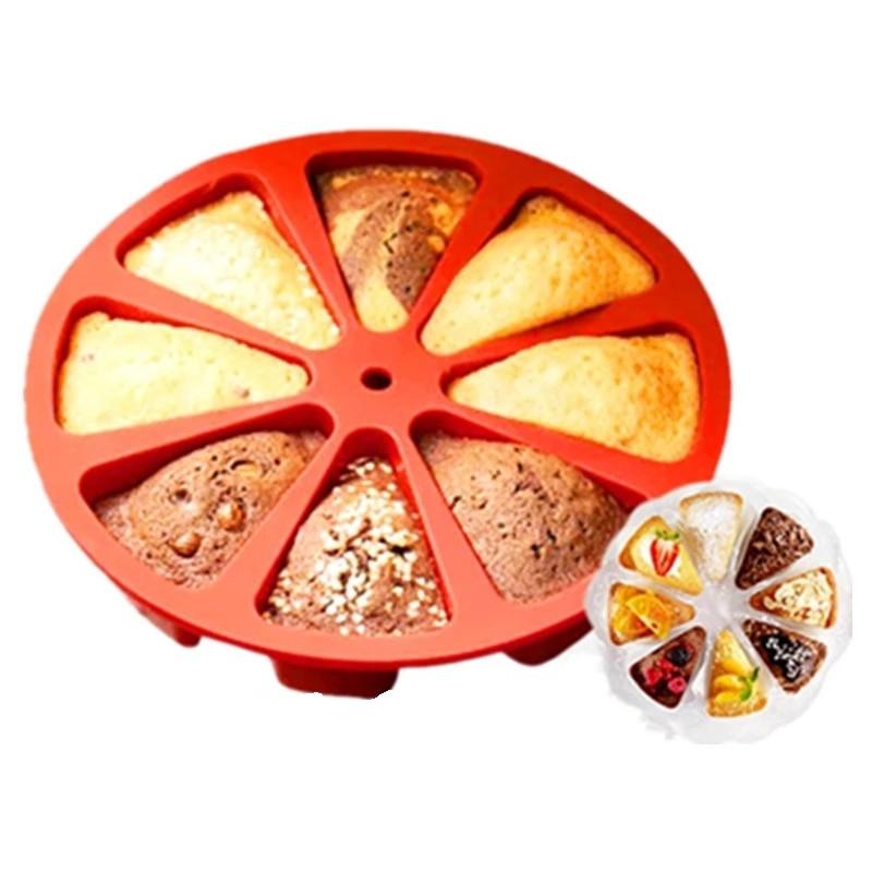 8-Cavity Triangle Silicone Baking Mold – Scone, Pizza Slice & Cake Pan