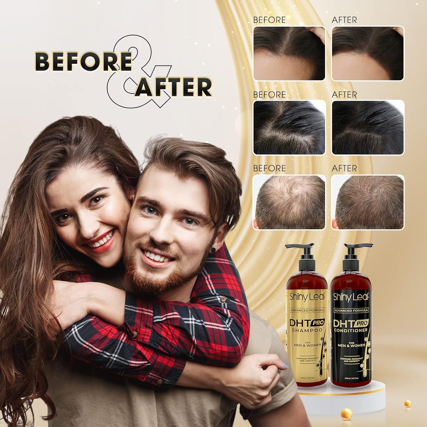 Maximum Hair Growth, Zero Compromise | DHT Pro Shampoo & Conditioner with Procapil & Capixyl