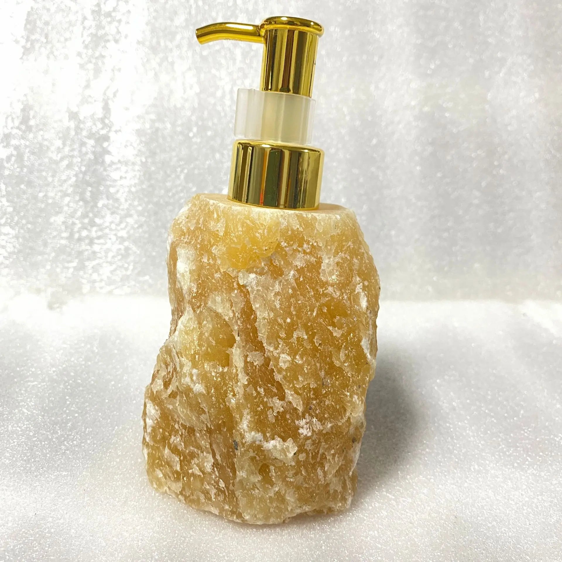 Natural Crystal Stone Soap Dispenser – 30ml Luxury Bathroom Accessory