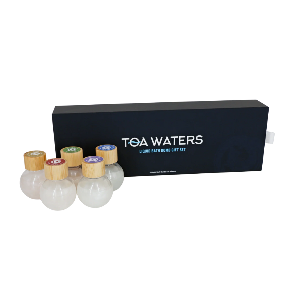 Liquid Bath Bomb Gift Set | 5 Handcrafted Organic Scents | TOA Waters