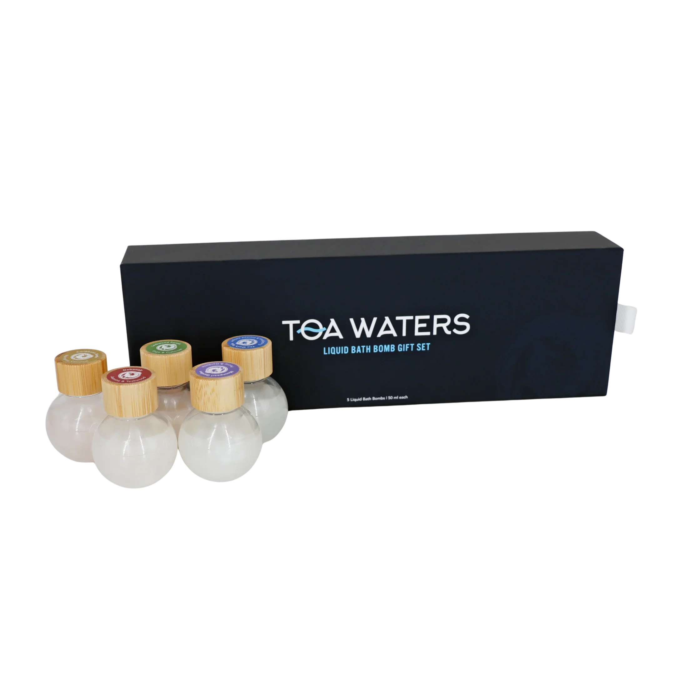 Liquid Bath Bomb Gift Set | 5 Handcrafted Organic Scents | TOA Waters