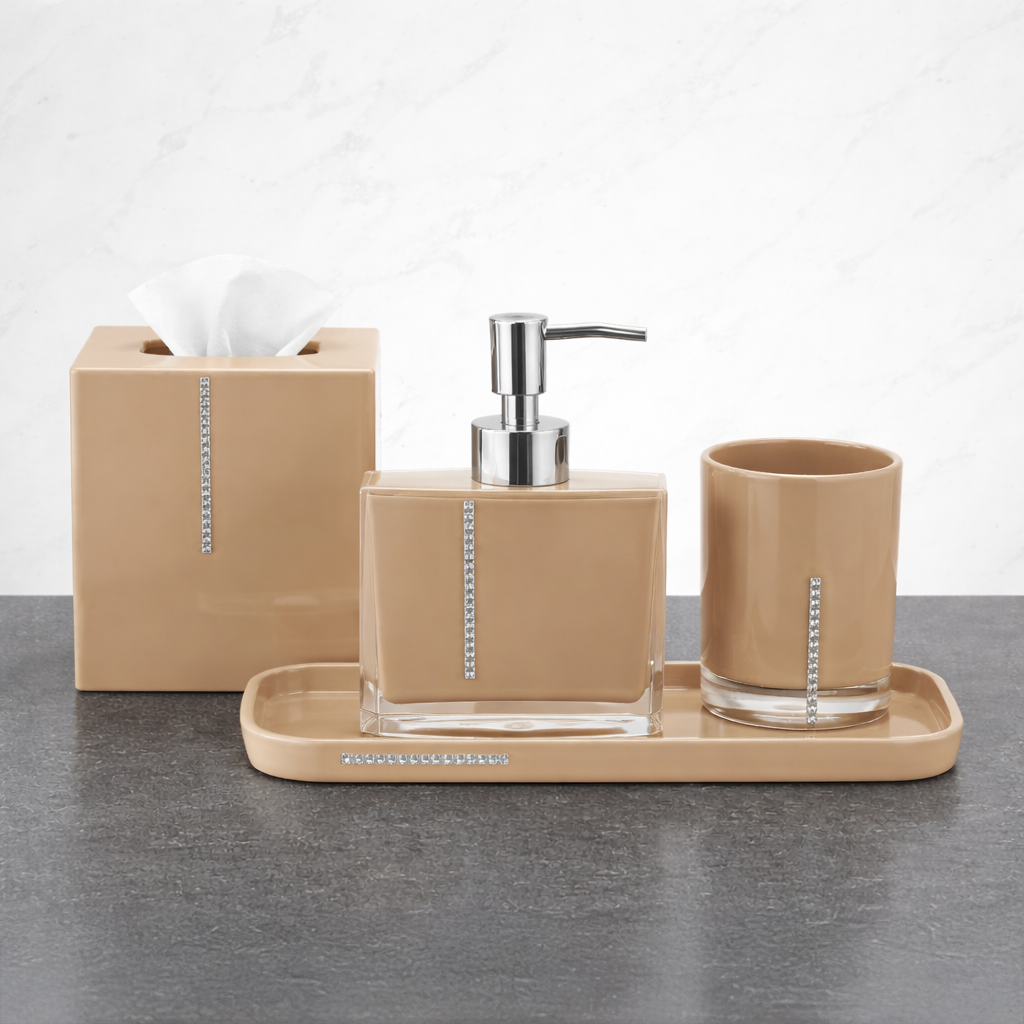 The McClary Collection – Elegant Modern Bathroom Décor Accessories Set of 4