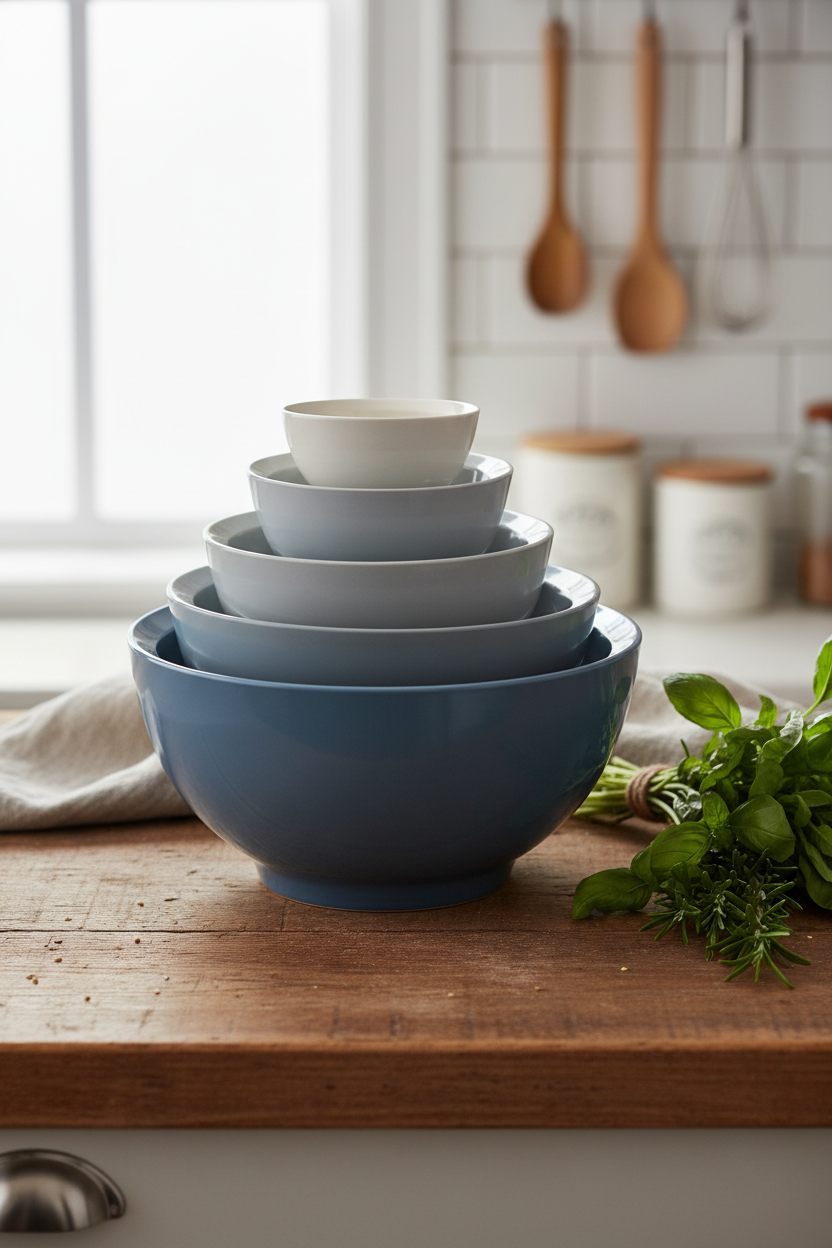 CaliBowl 5-Piece Mixing Bowl Set – No-Spill SmartLip® Design, Made in USA