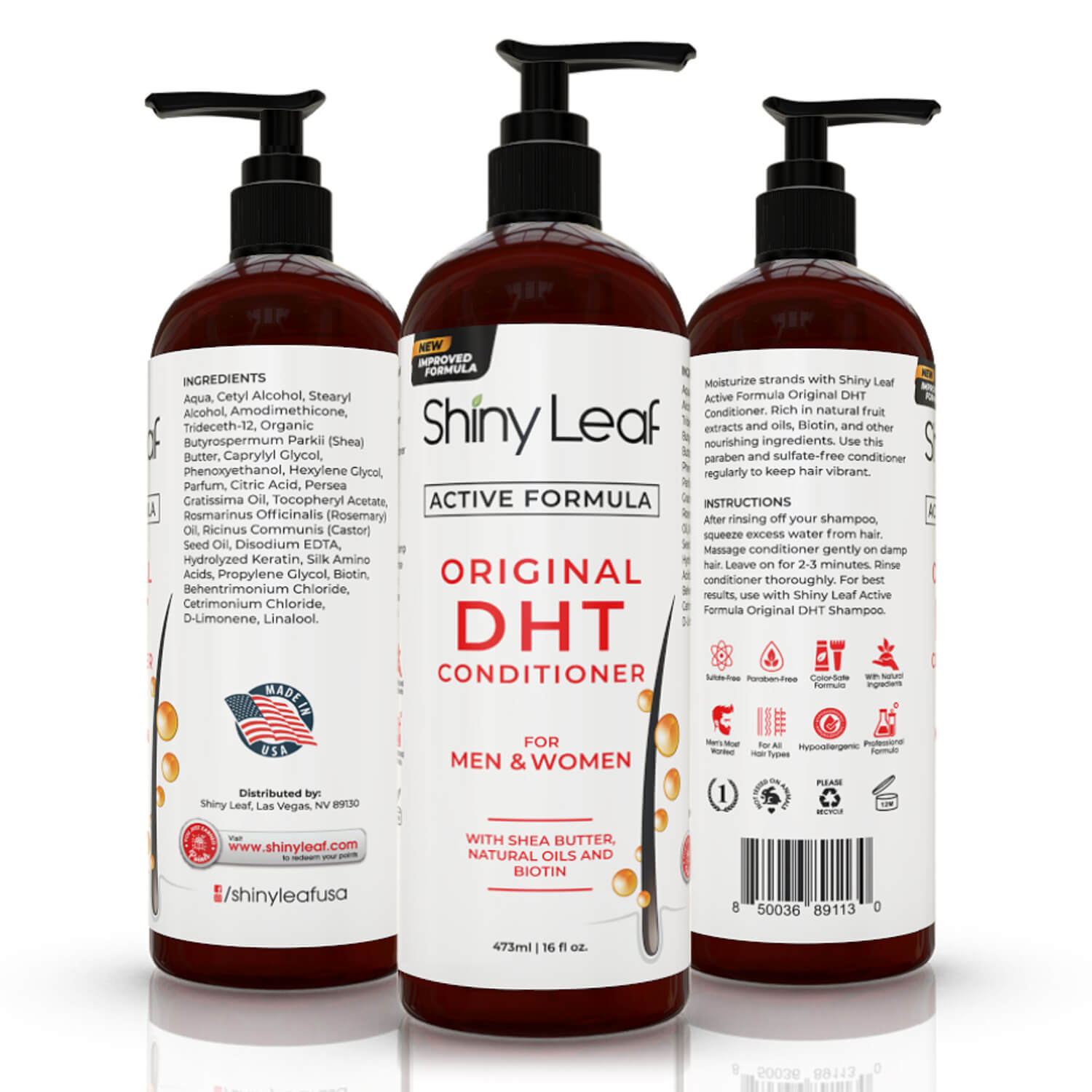 Thicker, Fuller Hair in Every Wash | DHT Blocker Set with Biotin & Rosemary (2 x 16 oz)