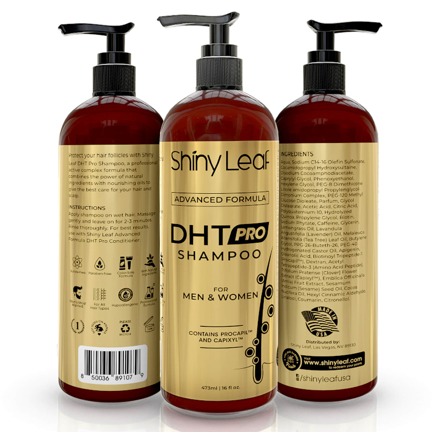 Maximum Hair Growth, Zero Compromise | DHT Pro Shampoo & Conditioner with Procapil & Capixyl