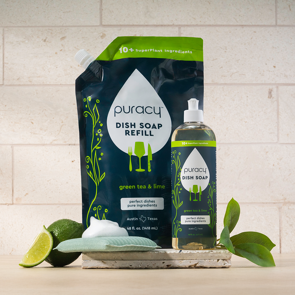 Puracy Natural Dish Soap | Plant-Based, Concentrated Formula — 5 Scents