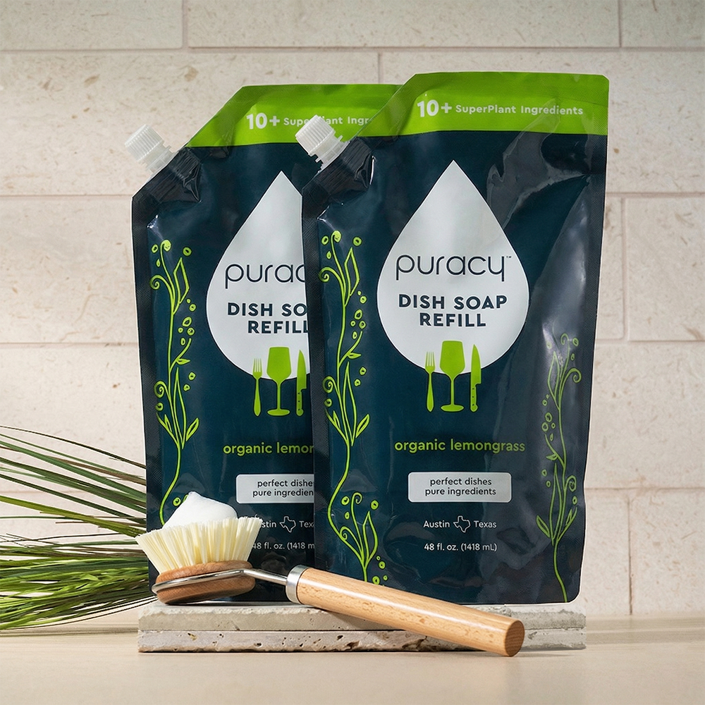 Puracy Natural Dish Soap | Plant-Based, Concentrated Formula — 5 Scents