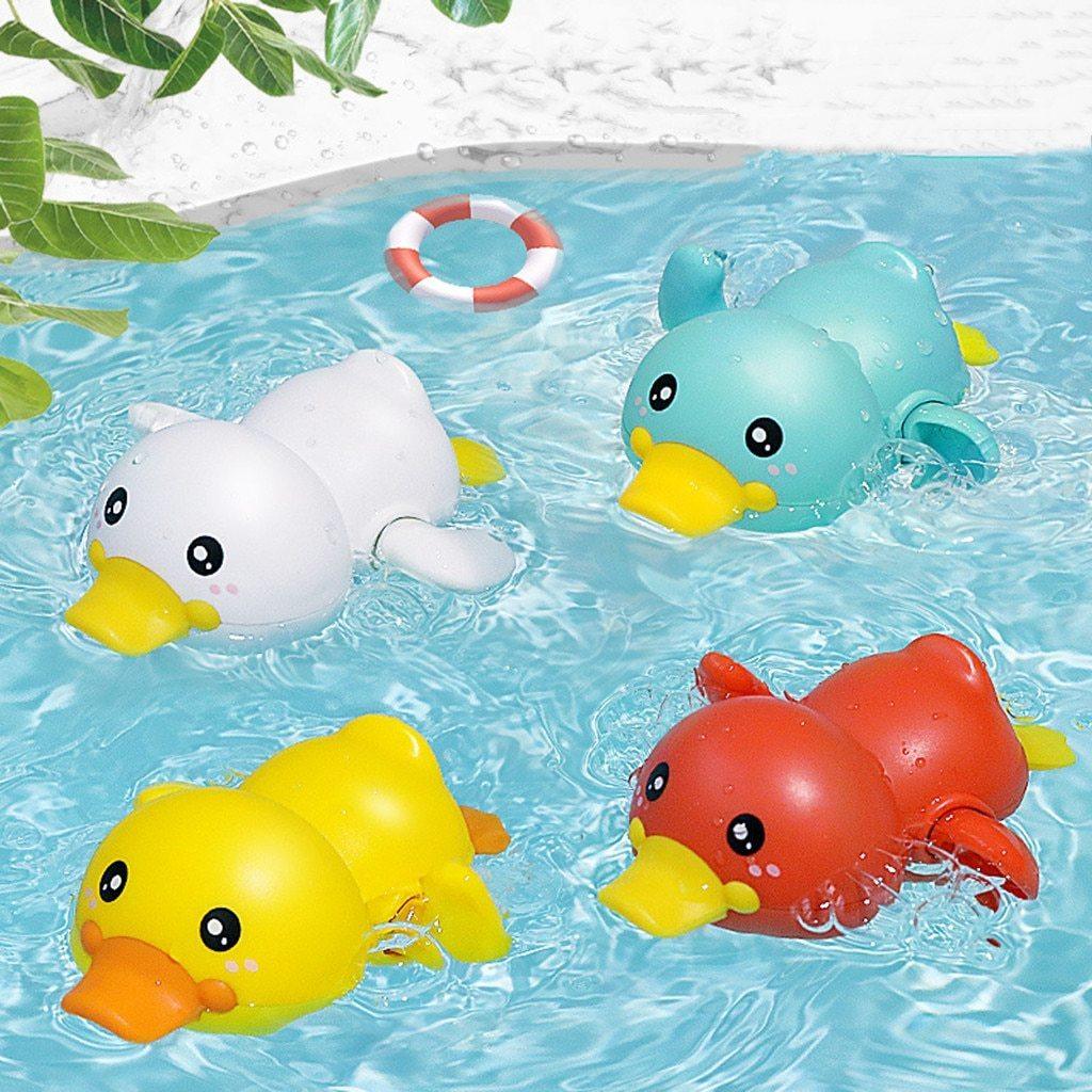 Clockwork Bath Duck Toy for Kids – Wind-Up Swimming Bathtub Toy