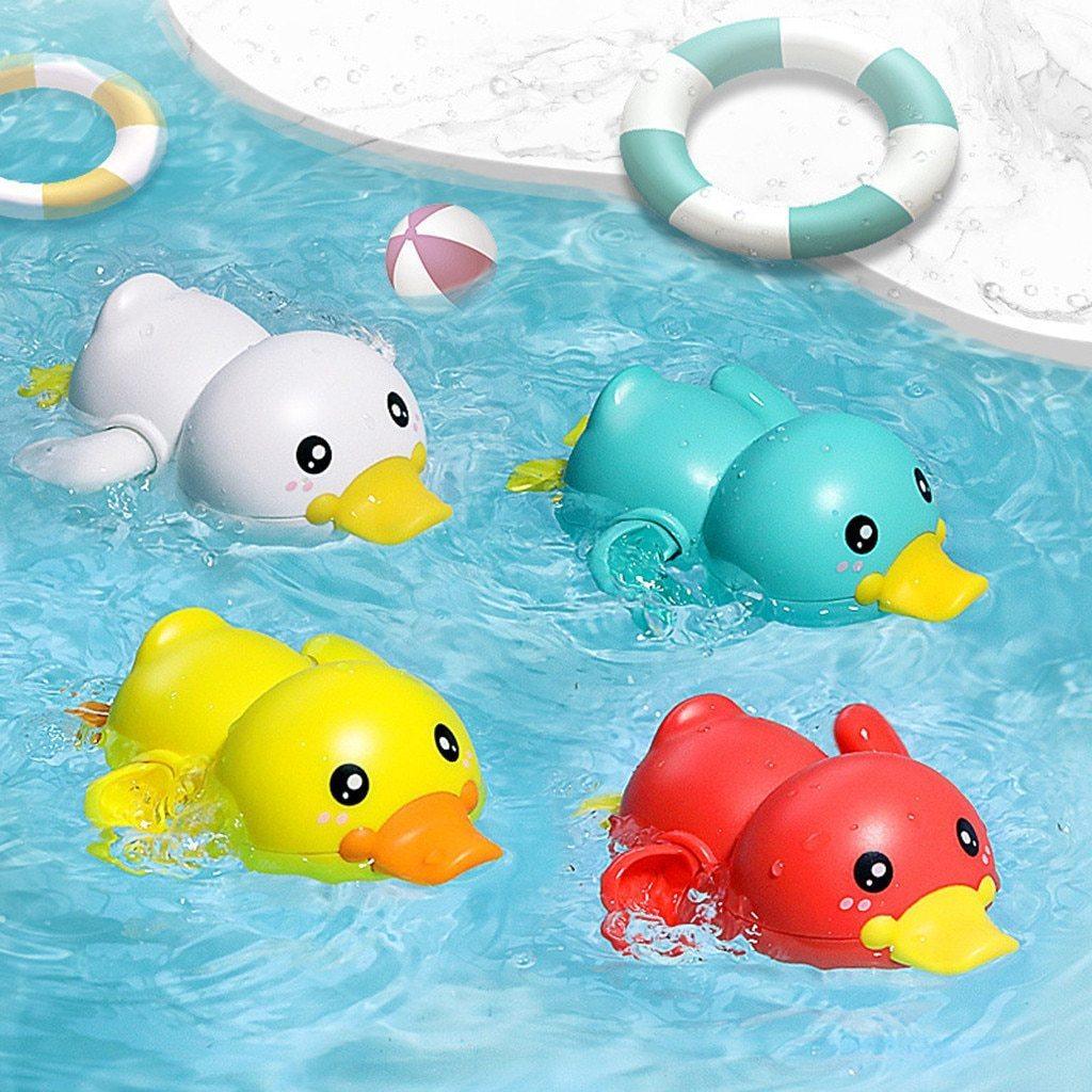 Clockwork Bath Duck Toy for Kids – Wind-Up Swimming Bathtub Toy
