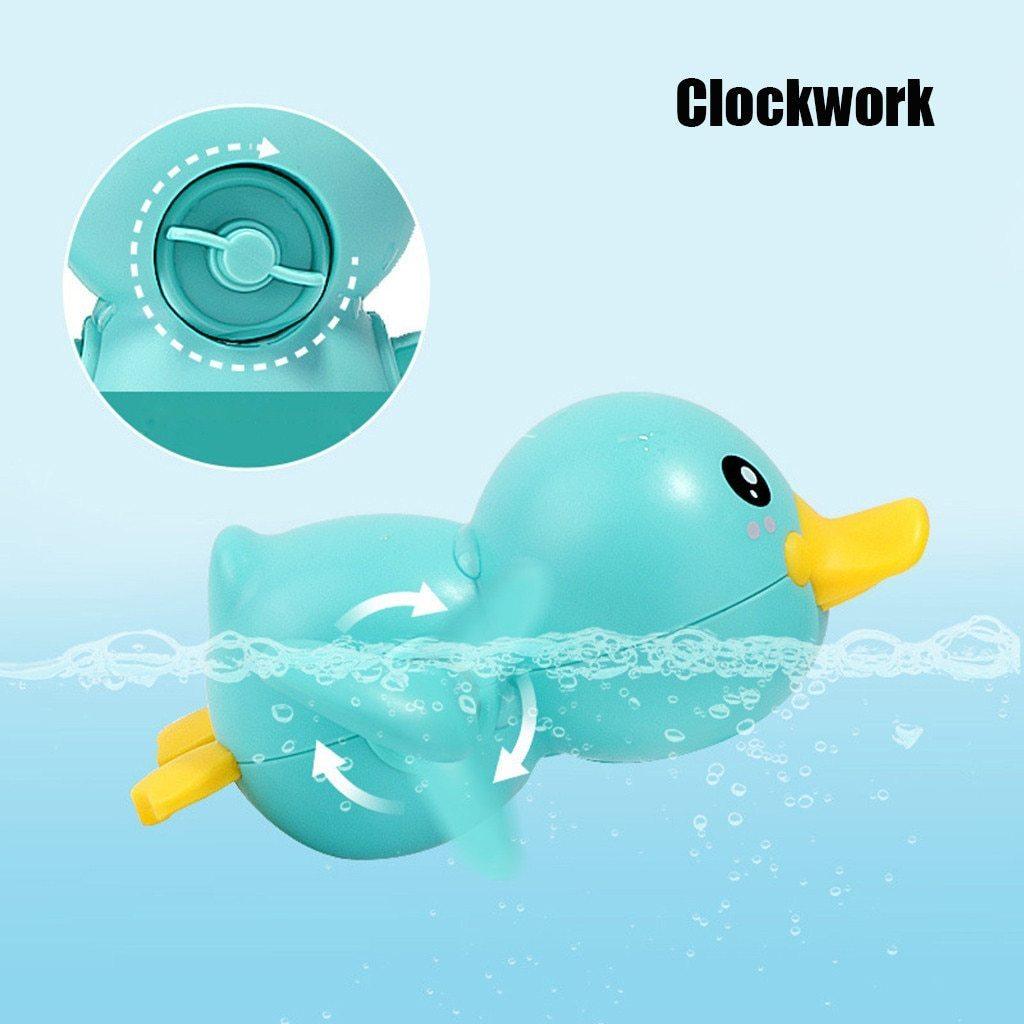 Clockwork Bath Duck Toy for Kids – Wind-Up Swimming Bathtub Toy