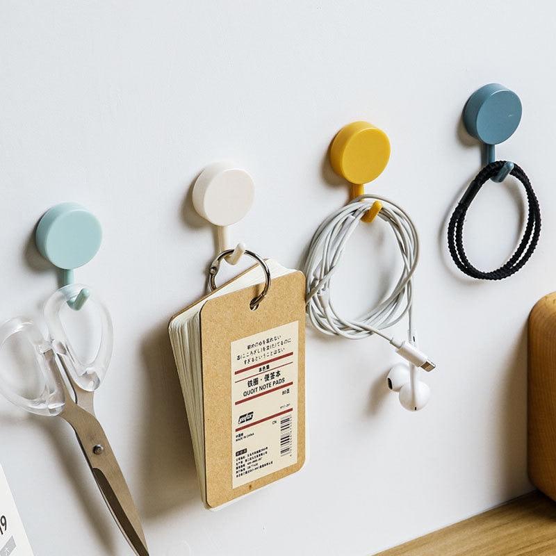 No-Drill Self-Adhesive Wall Hooks – 10 Pack | Multiple Colors