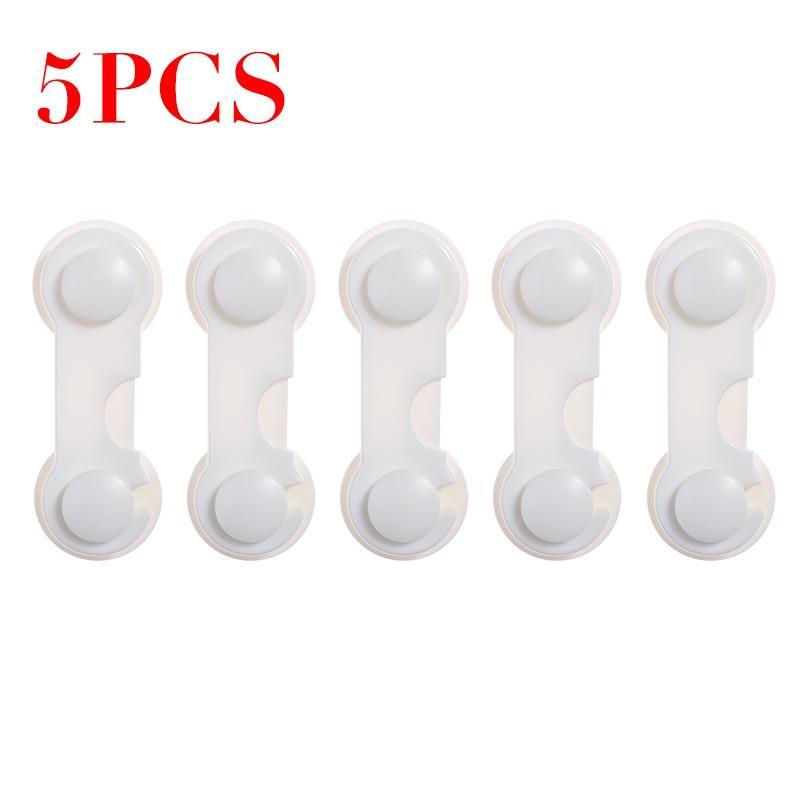 Baby Safety Cabinet & Drawer Locks | Flexible, No-Damage Install — 5-Pack & 4 Colors