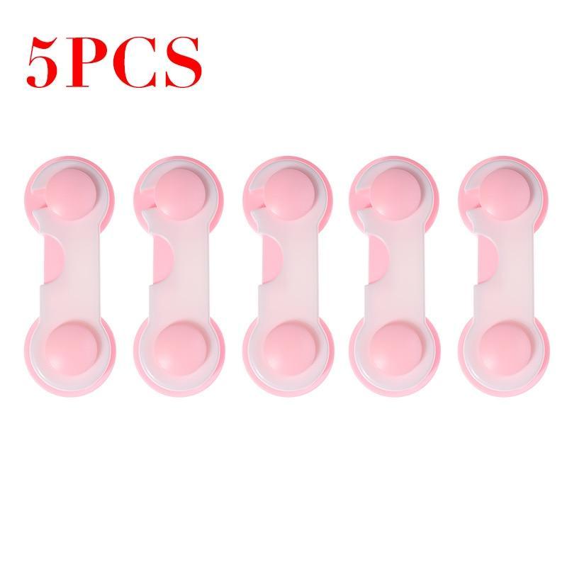Baby Safety Cabinet & Drawer Locks | Flexible, No-Damage Install — 5-Pack & 4 Colors