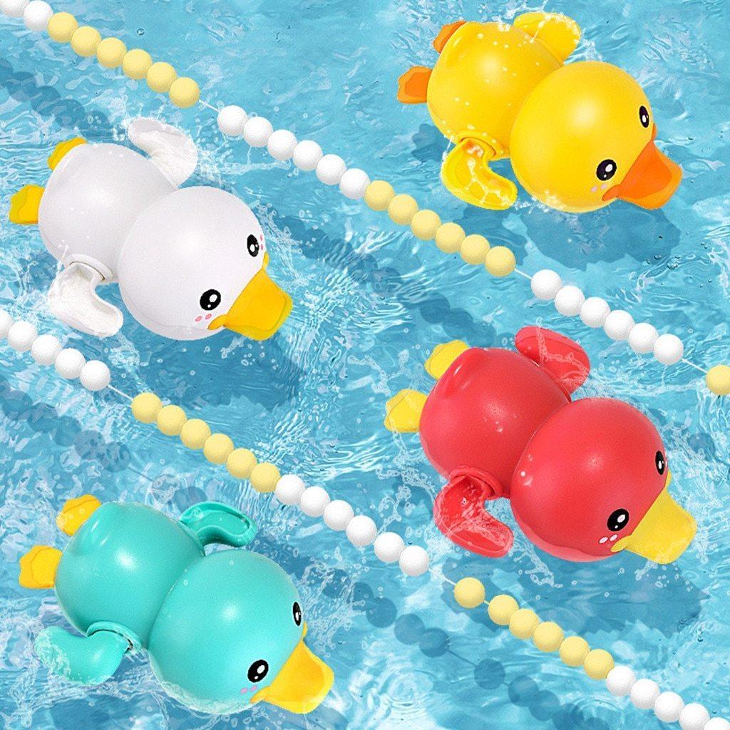 Clockwork Bath Duck Toy for Kids – Wind-Up Swimming Bathtub Toy