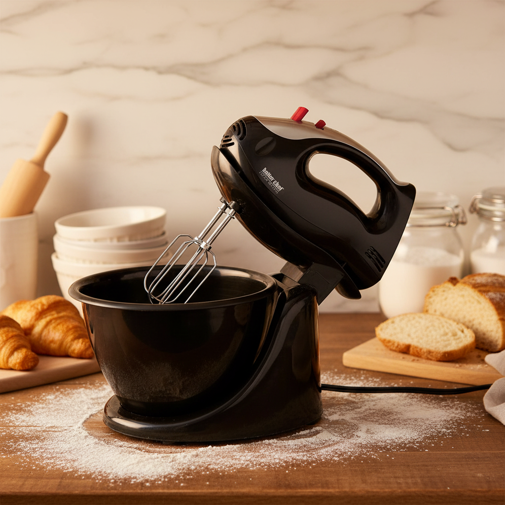 Better Chef 200 Watt Stand/Hand Mixer with Mixing Bowl