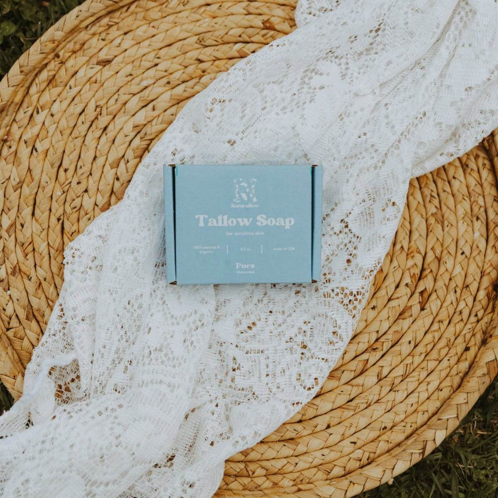 Grass-Fed Tallow Soap Bar | All-Natural, Sensitive Skin Safe — 4oz | 5 Scents