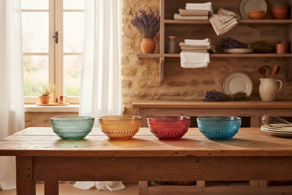 Tonal Hobnail Bowl Glassware, Set of 4