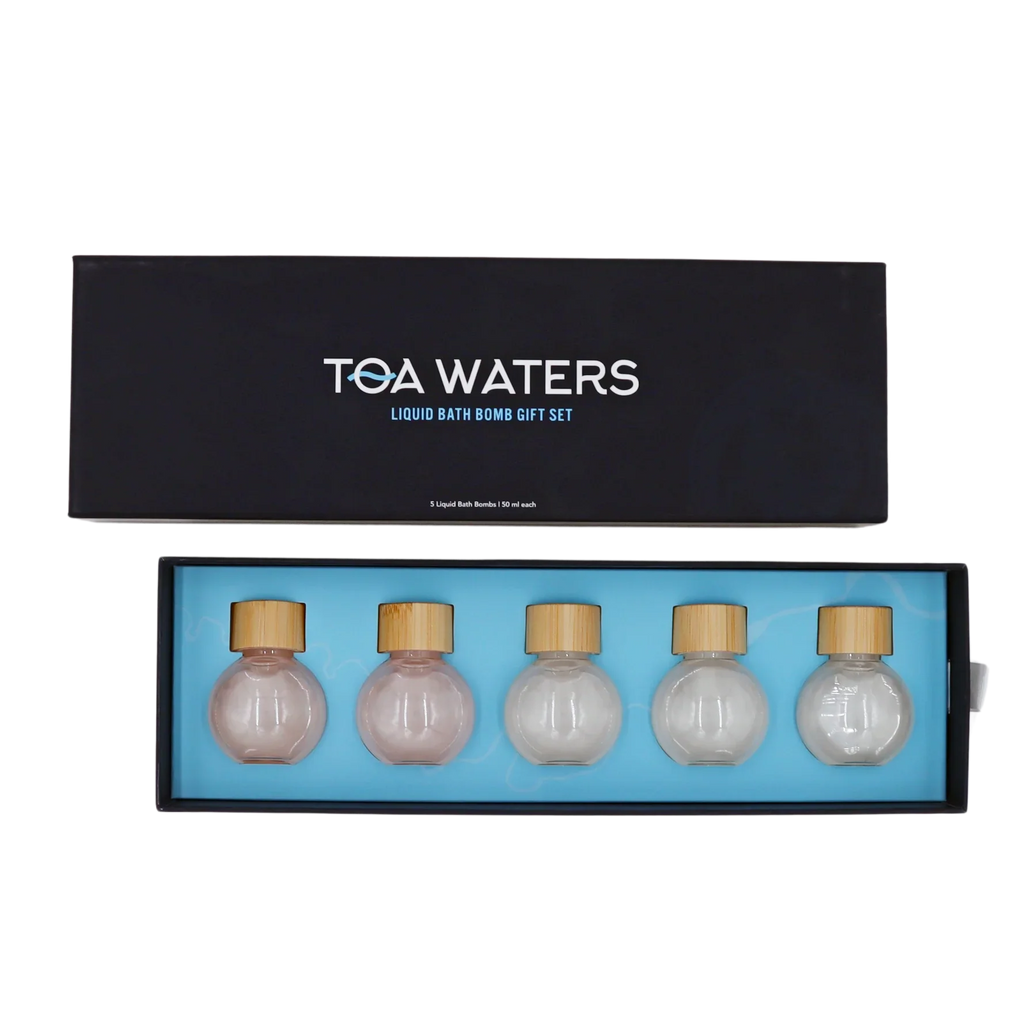 Liquid Bath Bomb Gift Set | 5 Handcrafted Organic Scents | TOA Waters
