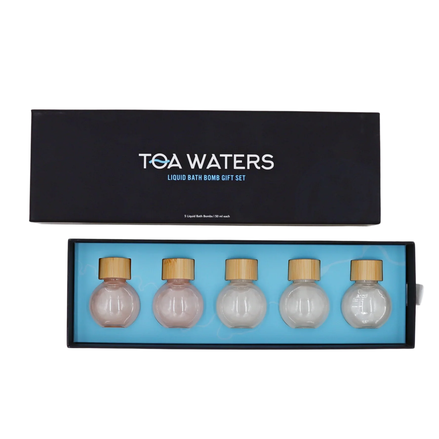 Liquid Bath Bomb Gift Set | 5 Handcrafted Organic Scents | TOA Waters