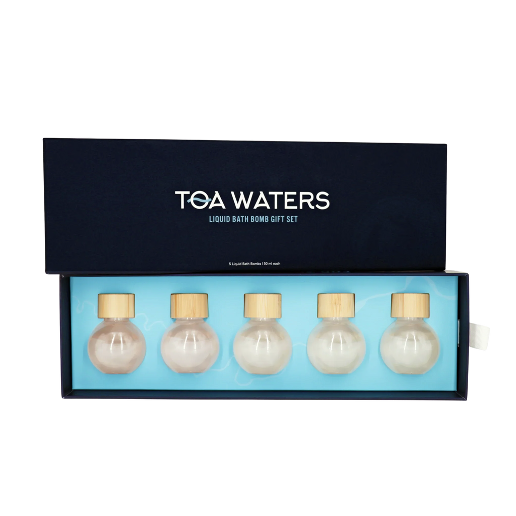 Liquid Bath Bomb Gift Set | 5 Handcrafted Organic Scents | TOA Waters