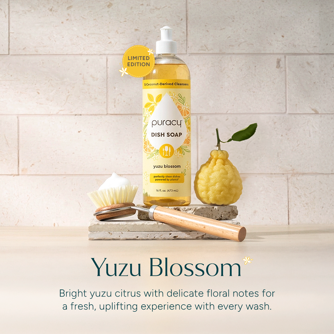 Puracy Natural Dish Soap | Plant-Based, Concentrated Formula — 5 Scents