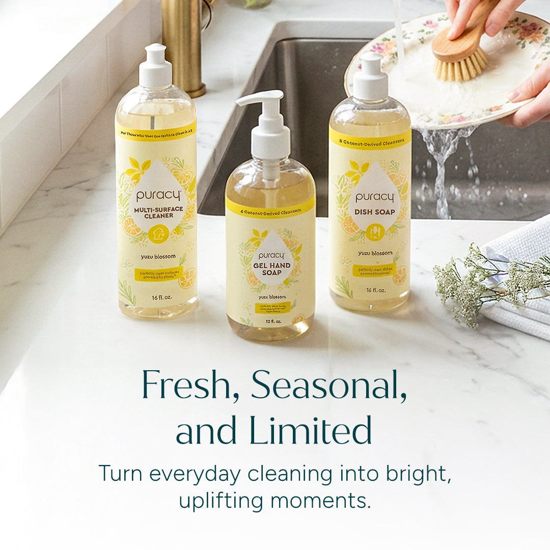 Puracy Natural Dish Soap | Plant-Based, Concentrated Formula — 5 Scents