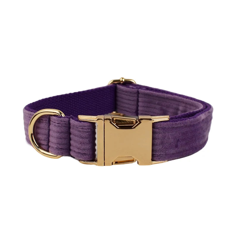 Royal Purple Corduroy Dog Collar & Accessories Collection