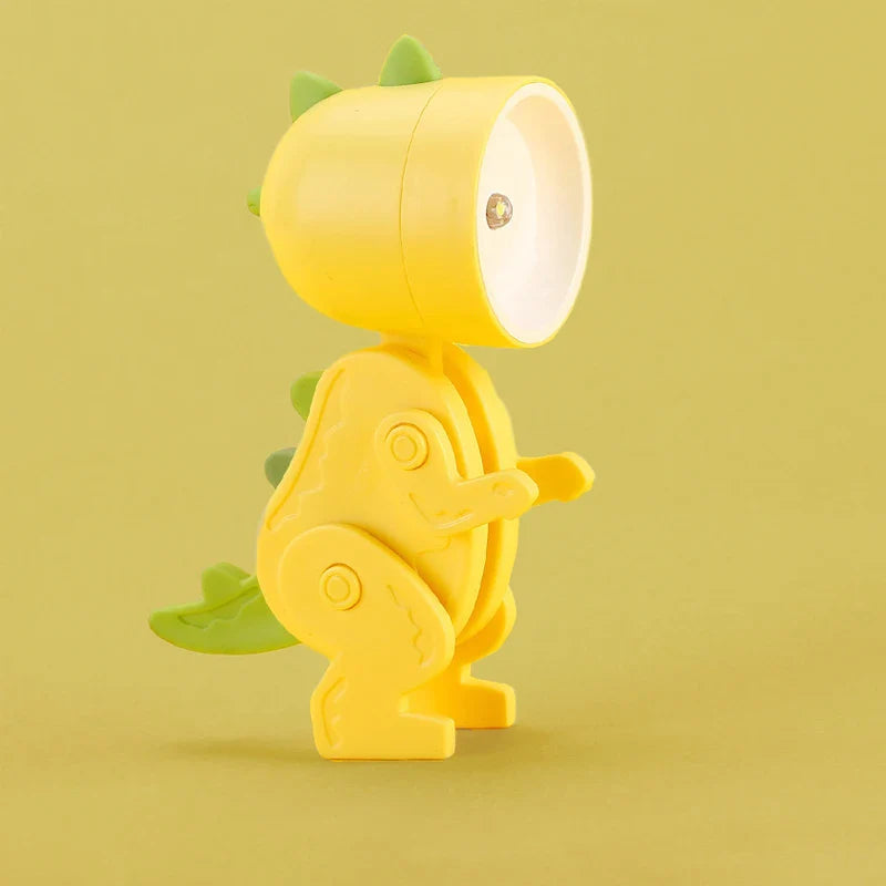 Mini Dinosaur Night Light | Battery-Powered Folding LED Lamp for Kids Bedroom