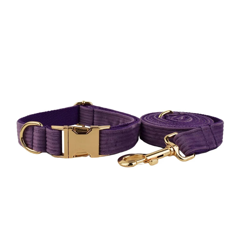 Royal Purple Corduroy Dog Collar & Accessories Collection