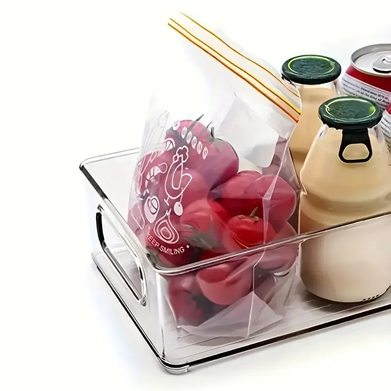 Stackable Fridge Organizer Bins with Handle | Refrigerator Food Storage Containers
