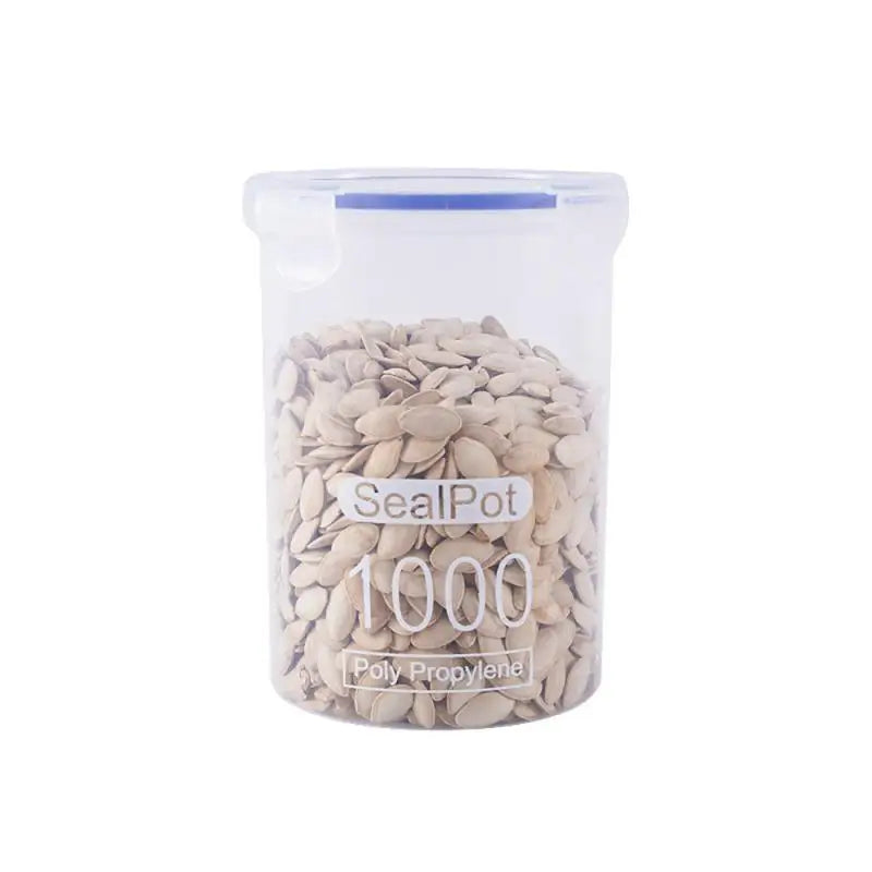 Clear Sealed Food Storage Canisters with Measuring Cup | Airtight Kitchen Containers for Grains, Rice & Pantry Staples