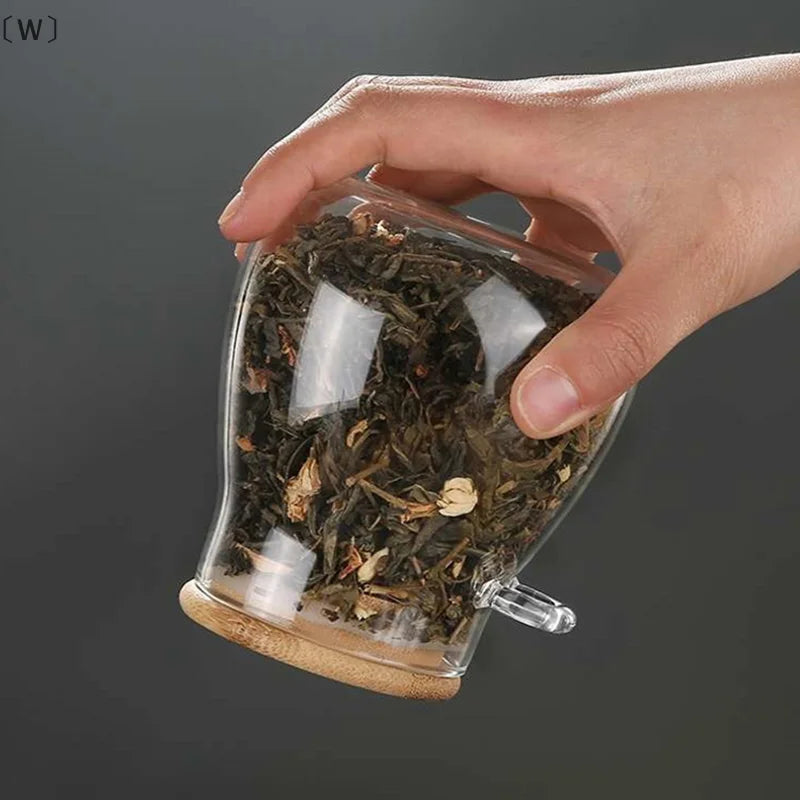 Hermetic Glass Storage Jar with Bamboo Lid | Airtight Kitchen Canister