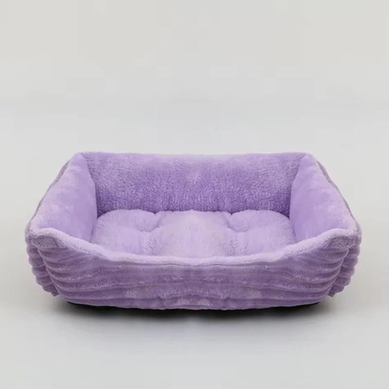 Square Plush Pet Sofa Bed | Dogs & Cats | XS–XXL
