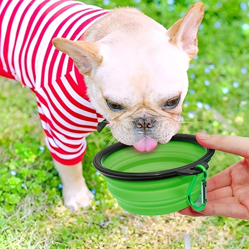 Portable Collapsible Pet Bowl – Silicone Travel Bowl for Cats & Dogs