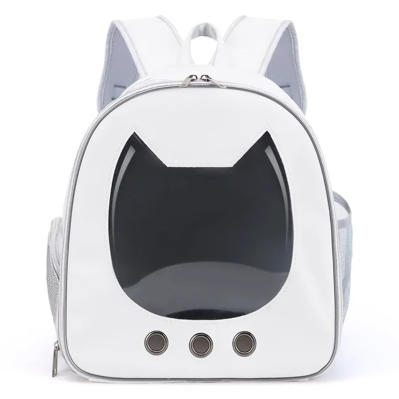 PU Pet Carrier Backpack | Transparent Window | Cats & Small Dogs