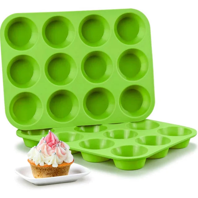 12-Cup Nonstick Silicone Muffin & Cupcake Pan