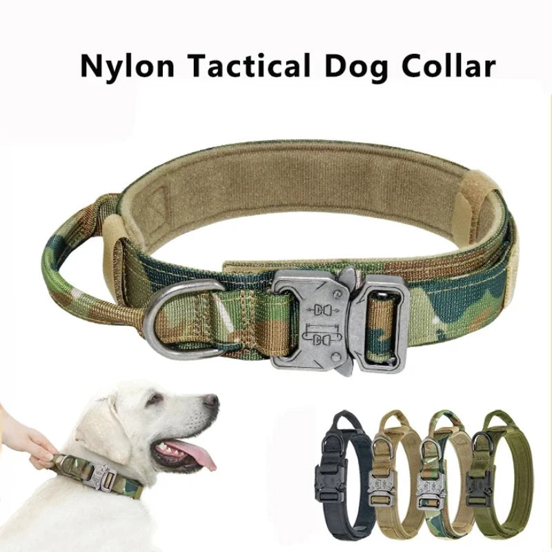 Tactical Dog Collar | Adjustable Nylon | Medium to XL Dogs