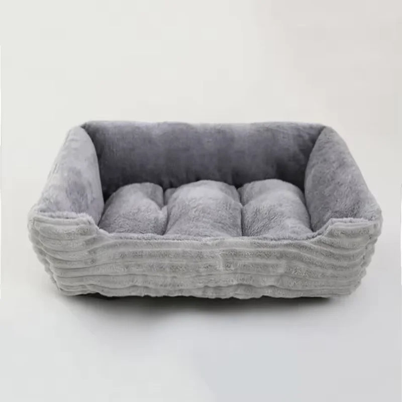 Square Plush Pet Sofa Bed | Dogs & Cats | XS–XXL
