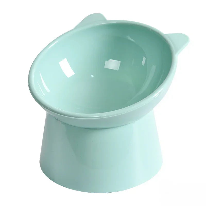 Elevated Pet Bowl with 45° Neck Guard | Anti-Tip | Cats & Dogs